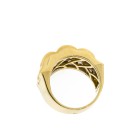 Men's Yellow Gold and Invisible Set Diamond Ring